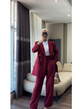 Oversize Blazer & Palazzo Pantolon Takım